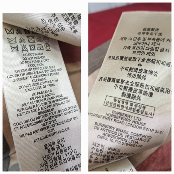 Burberry Women's Trench Coat Jacket Red Brookesby Short Length Size 2 US - Picture 15 of 16